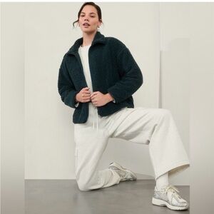 Athleta Cloud Fleece Jacket 
Cypress Green NWOT